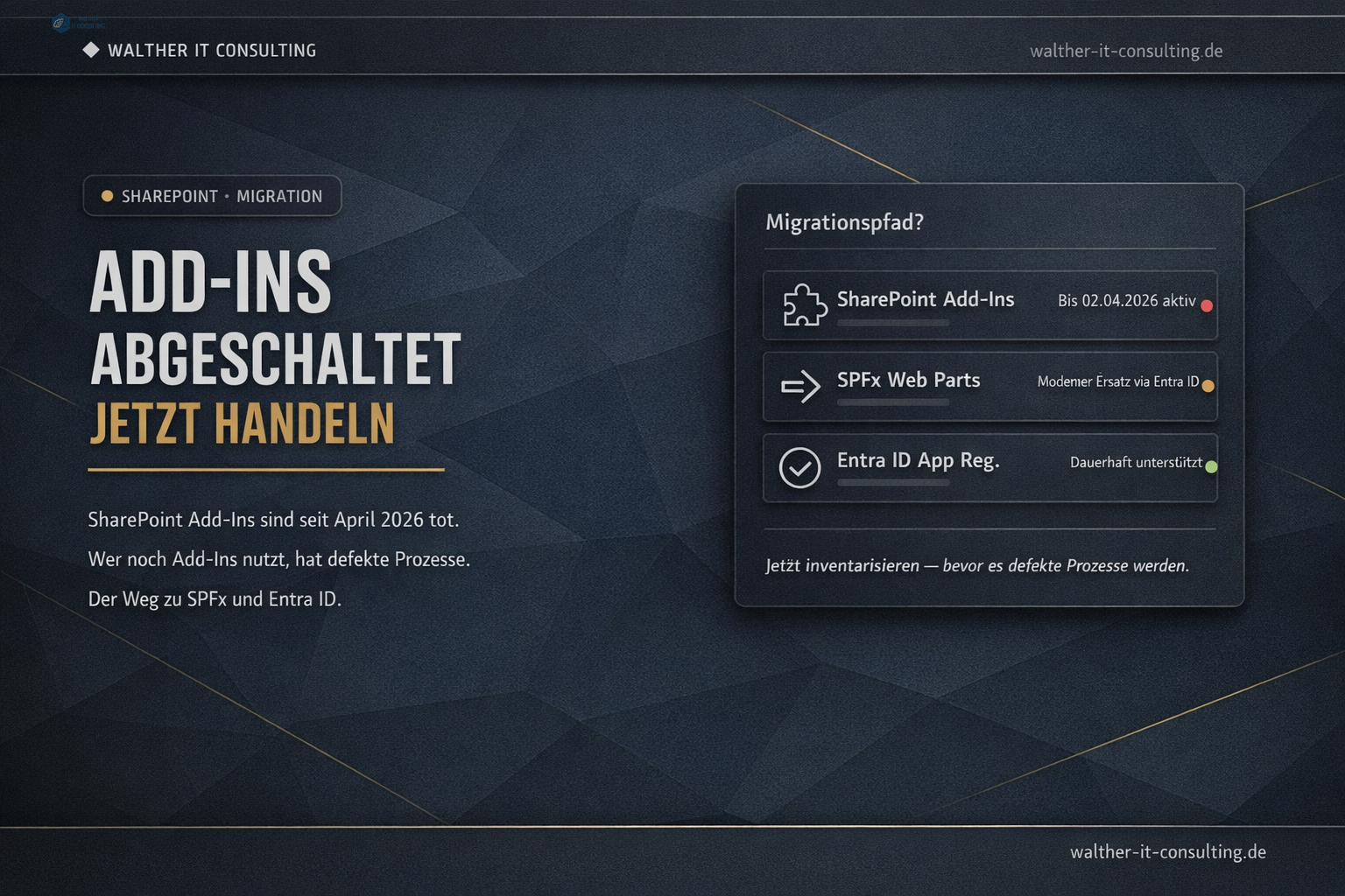 SharePoint Add-Ins sind seit dem 2. April 2026 tot — was du jetzt tun musst